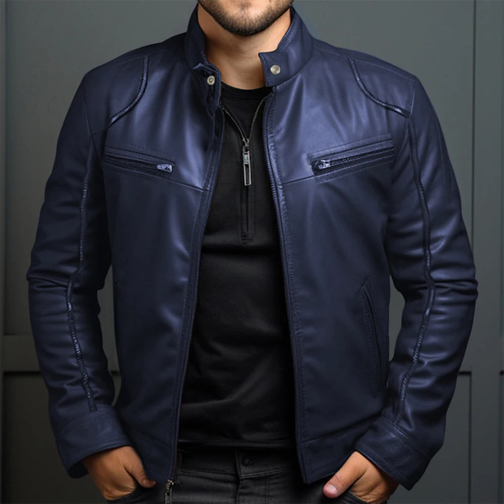 Stylish Retro Motorcycle Jacket for Men