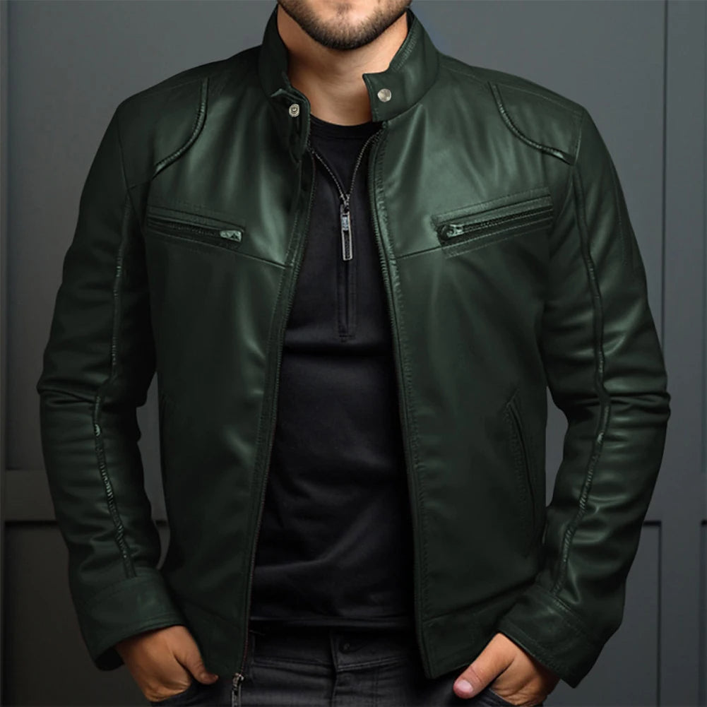 Stylish Retro Motorcycle Jacket for Men