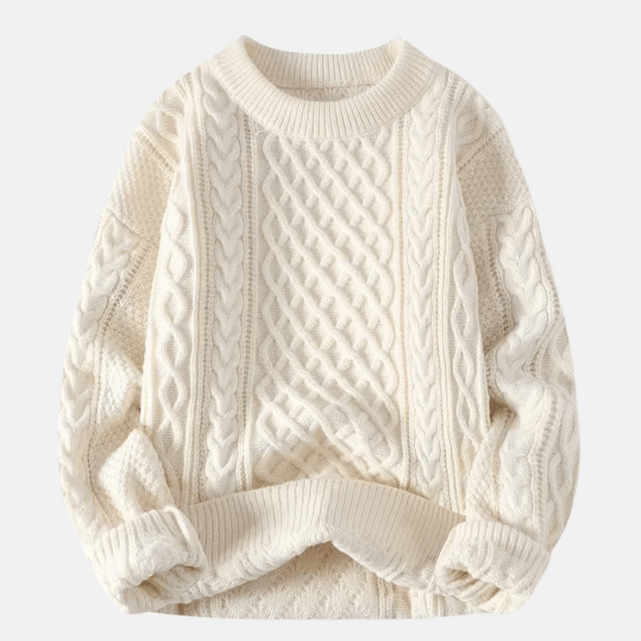 Solid Color Knitted Winter Sweater for Men
