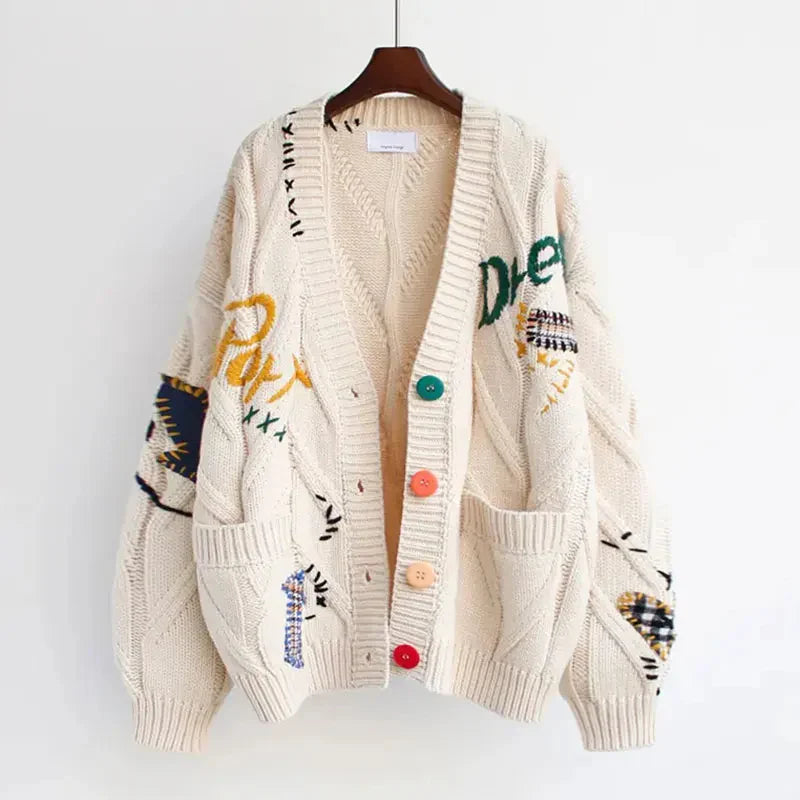 Knitted V-Neck Cardigan for Women