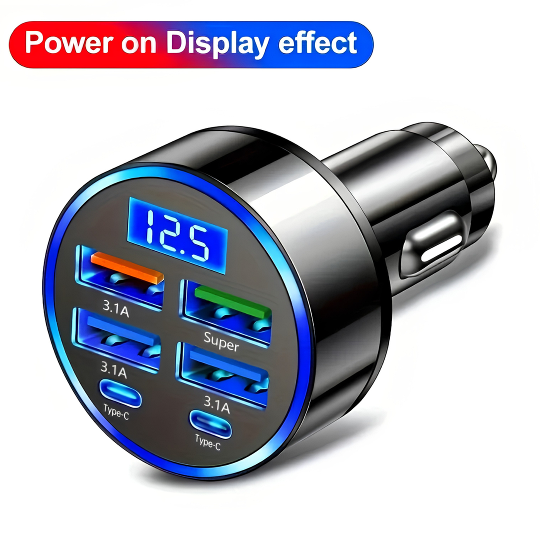 100W Fast Portable Car Charger - Dual USB