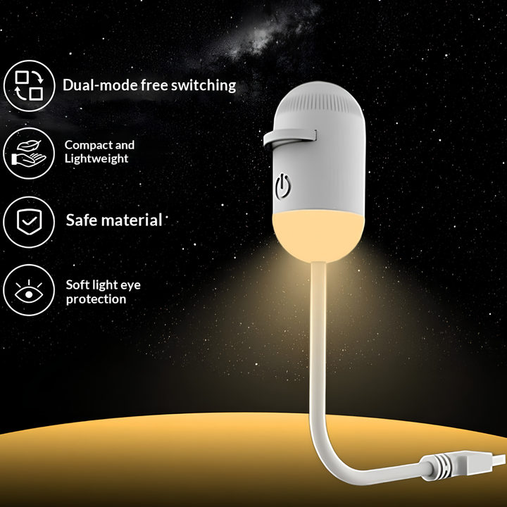 Bedside Lamp with USB Charging &amp; Eye Protection