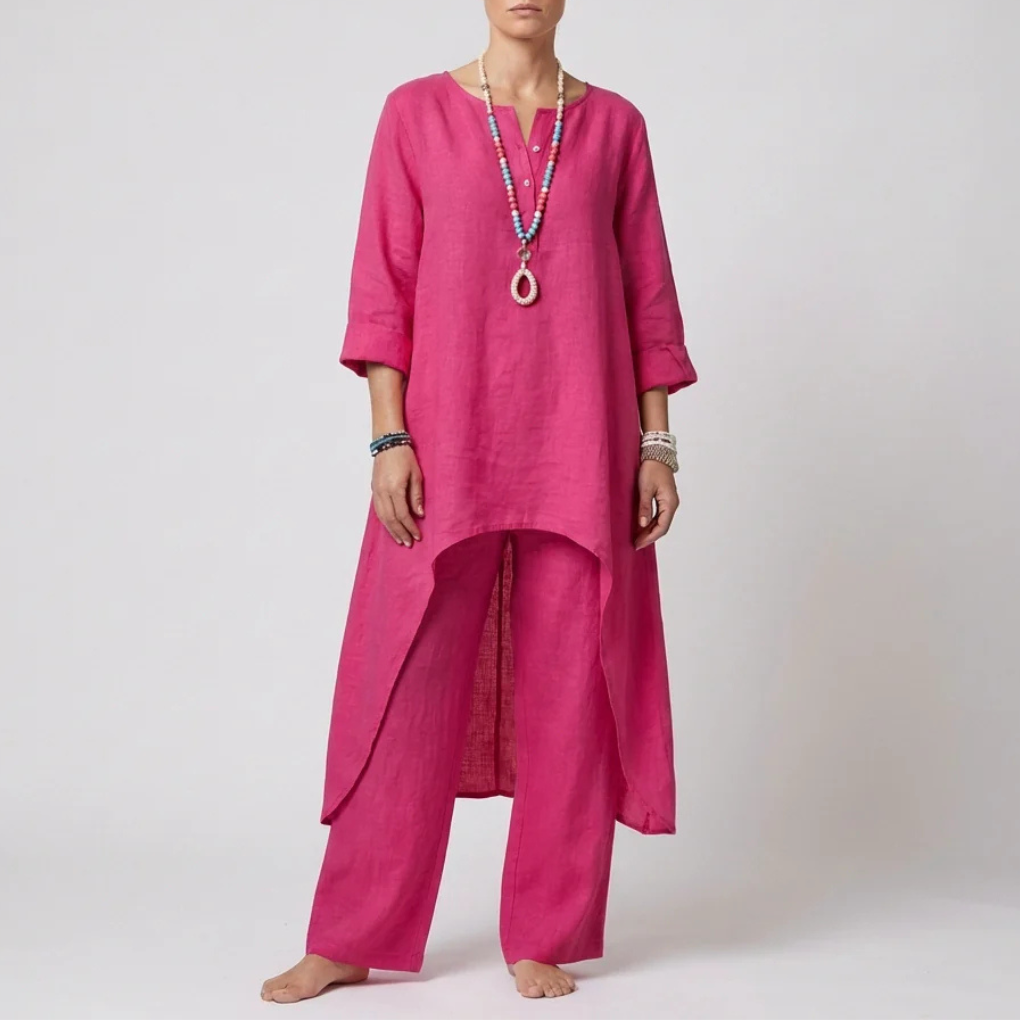 Loose Fit Tunic and Pants Set for Women