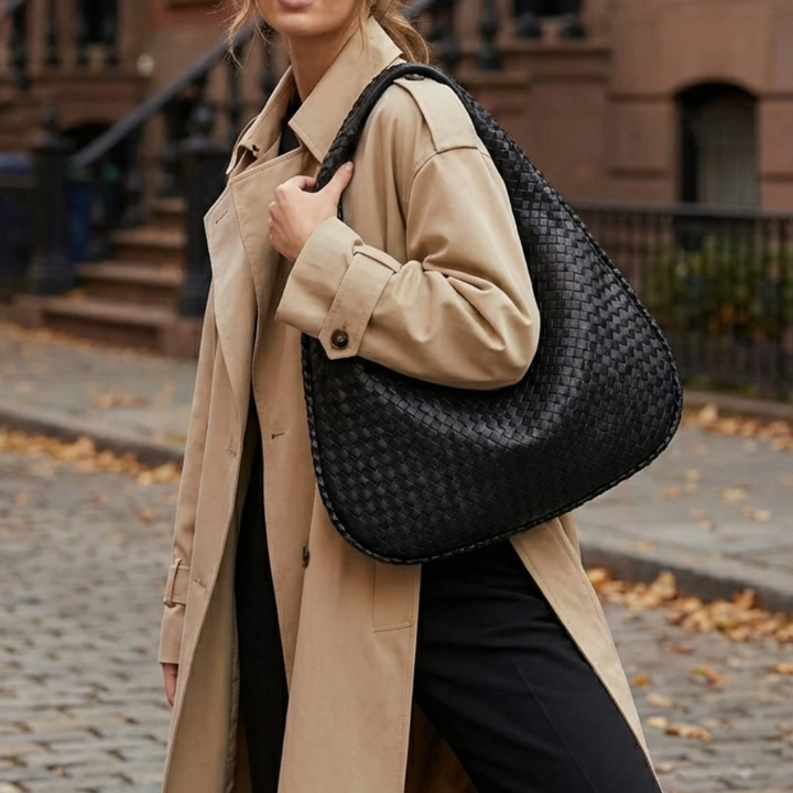 Woven Tote Shoulder Bag
