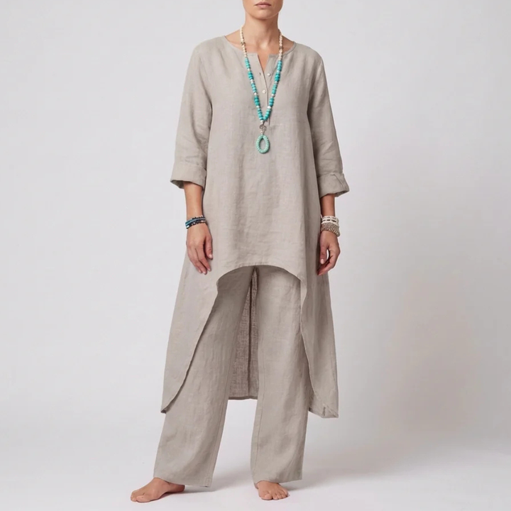 Loose Fit Tunic and Pants Set for Women