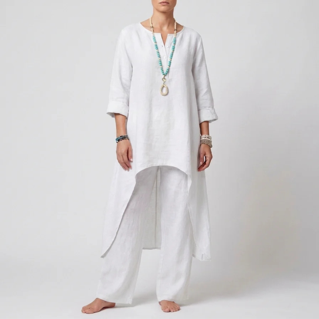Loose Fit Tunic and Pants Set for Women