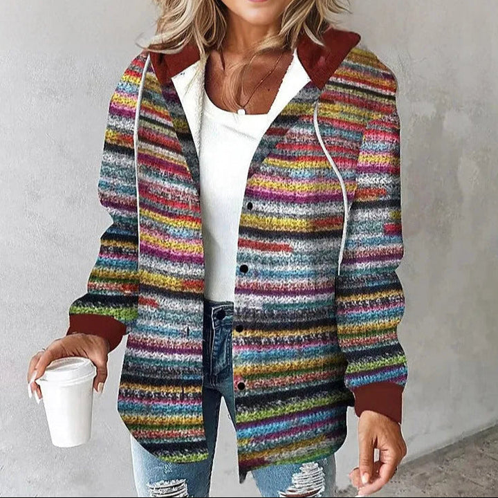 Checked Hooded Jacket for Women