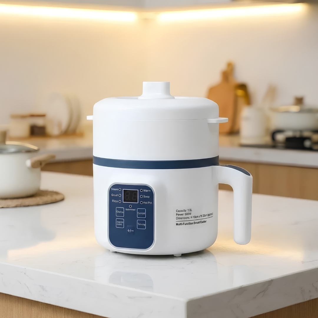 1.7L Electric Rice Cooker with Steamer Function