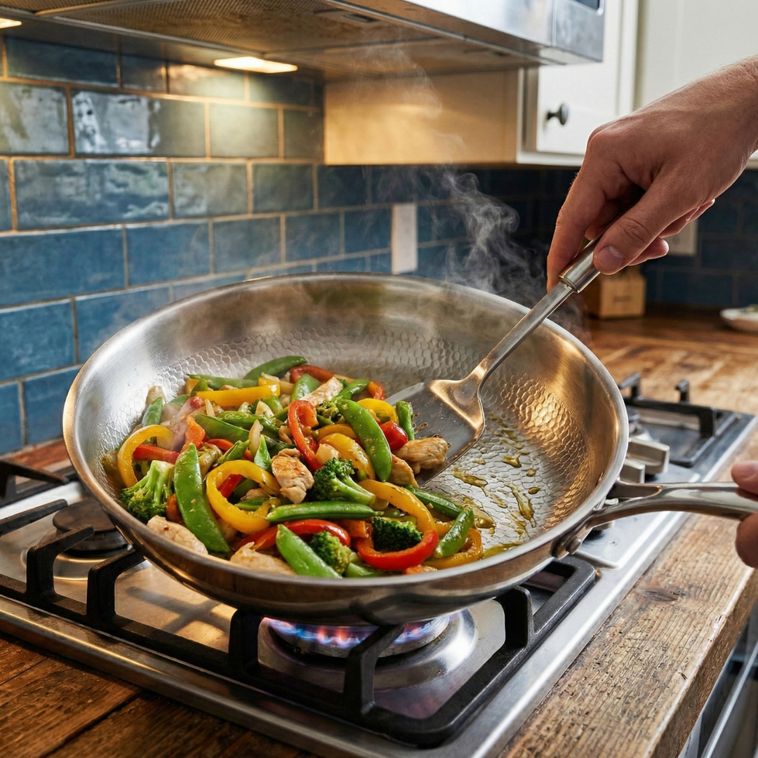 Gehamerde Titanium Pan
