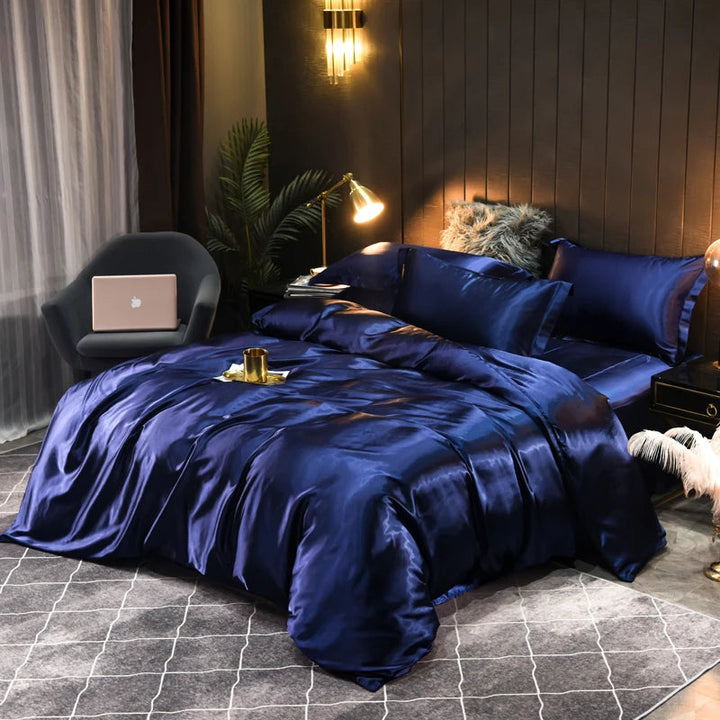 Silky Satin Bedding Set Indulge in Luxurious Comfort