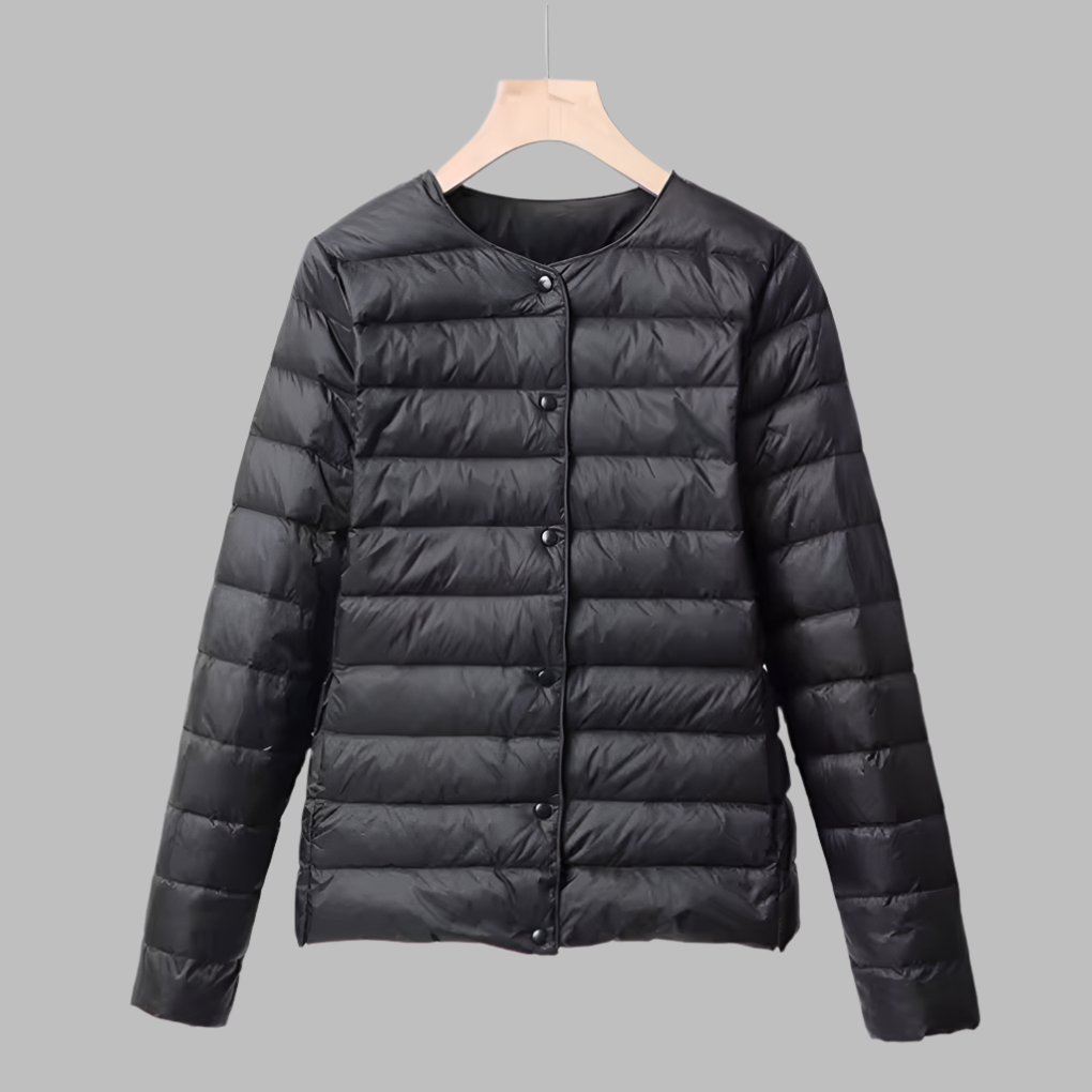 Spring and Winter Collarless Puffer for Women