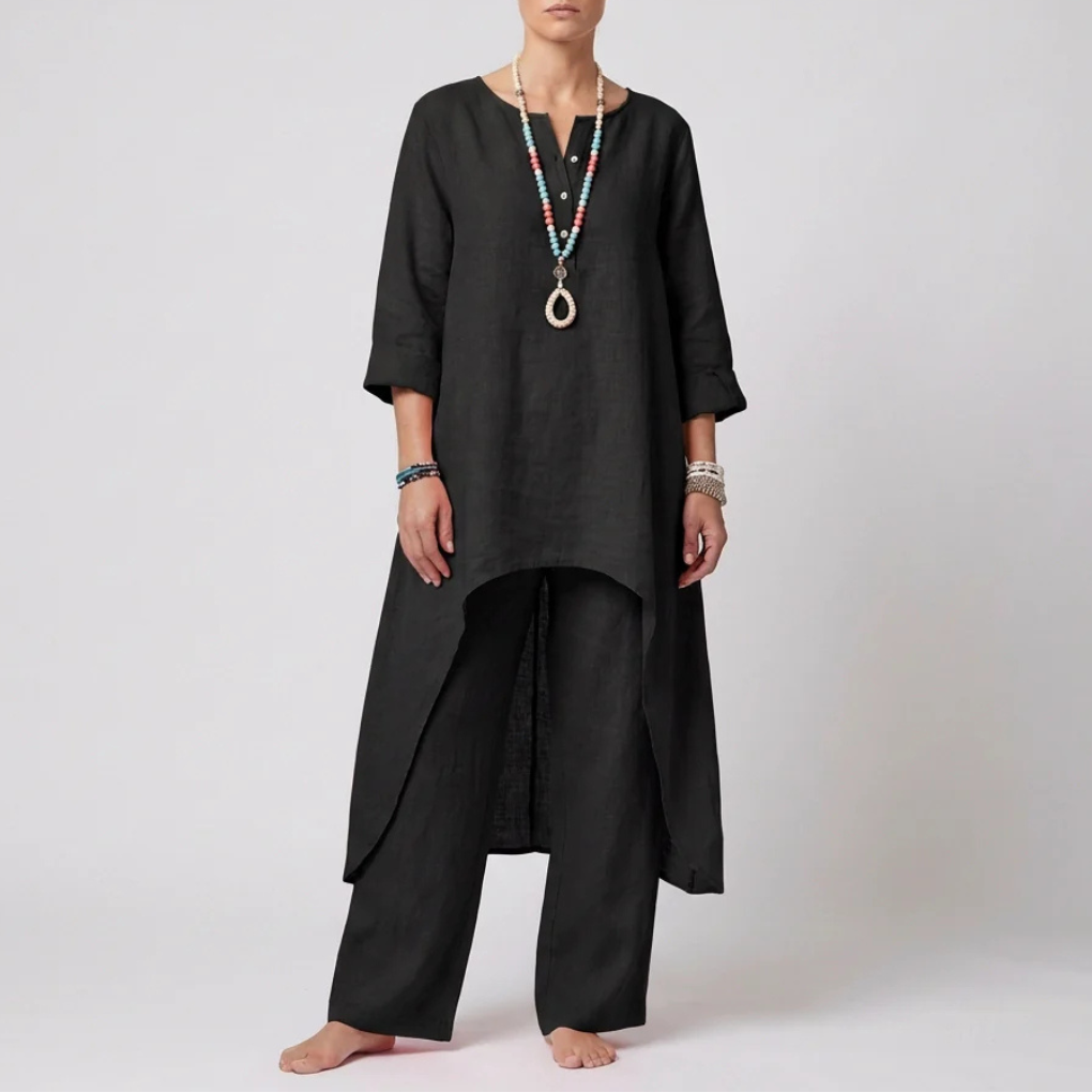 Loose Fit Tunic and Pants Set for Women