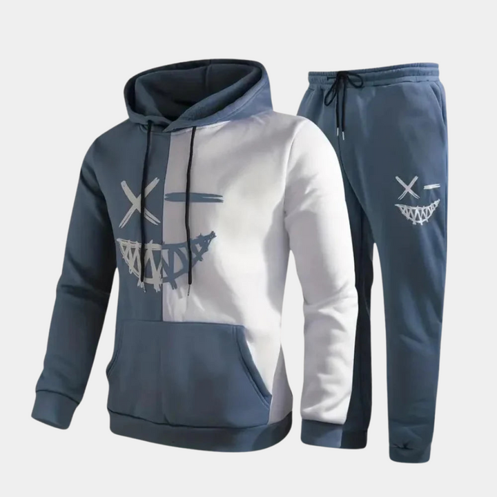 Graphic Hoodie & Jogger Set for Men