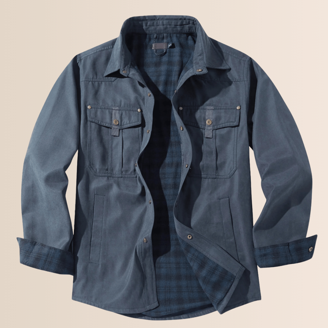 Vintage Flannel Plaid Jacket for Men