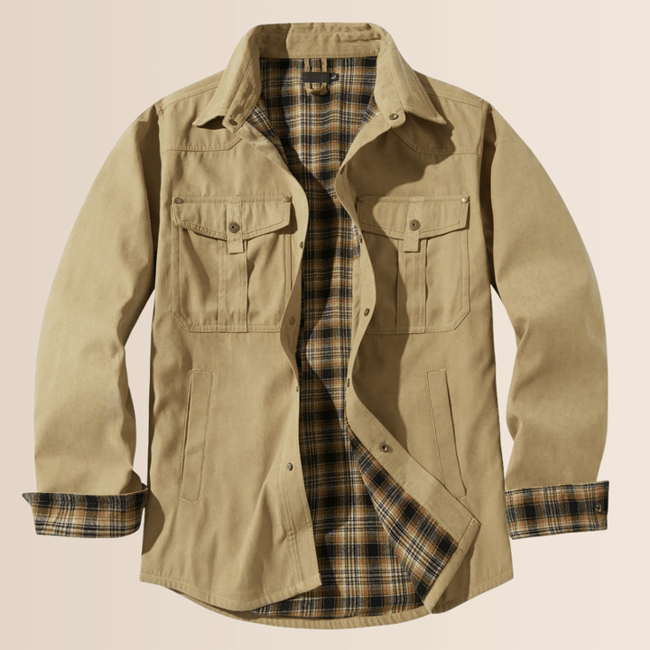 Vintage Flannel Plaid Jacket for Men