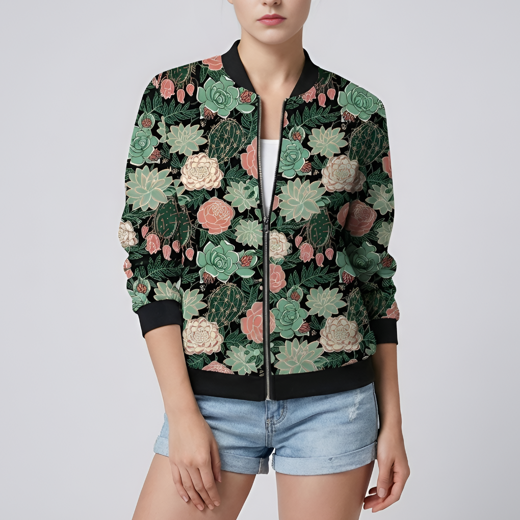Floral Design with Printed Jacket for Women