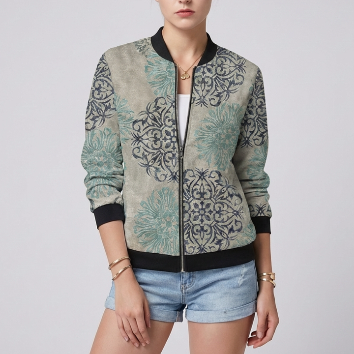 Floral Design with Printed Jacket for Women