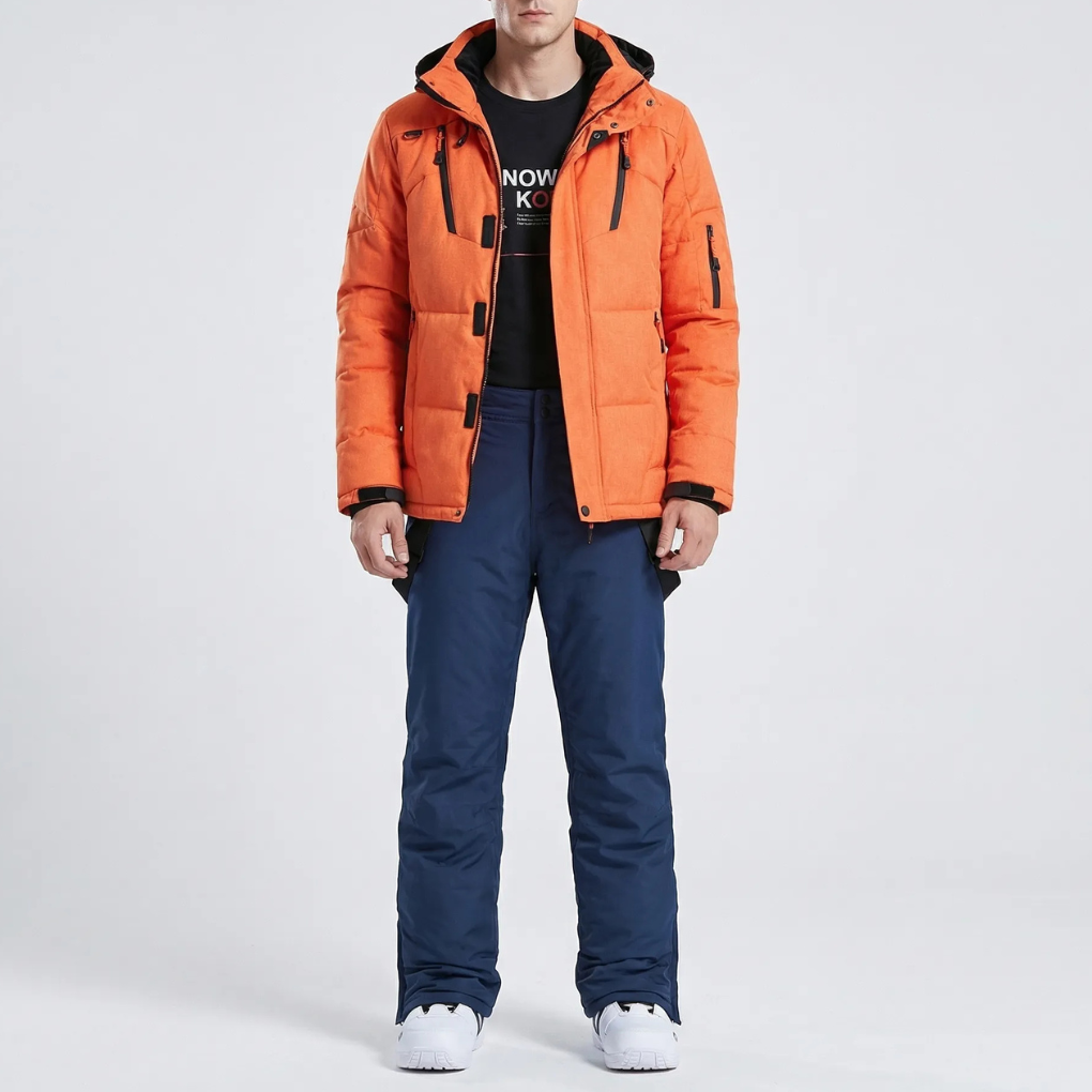Hooded Jacket And Pants Ski Set