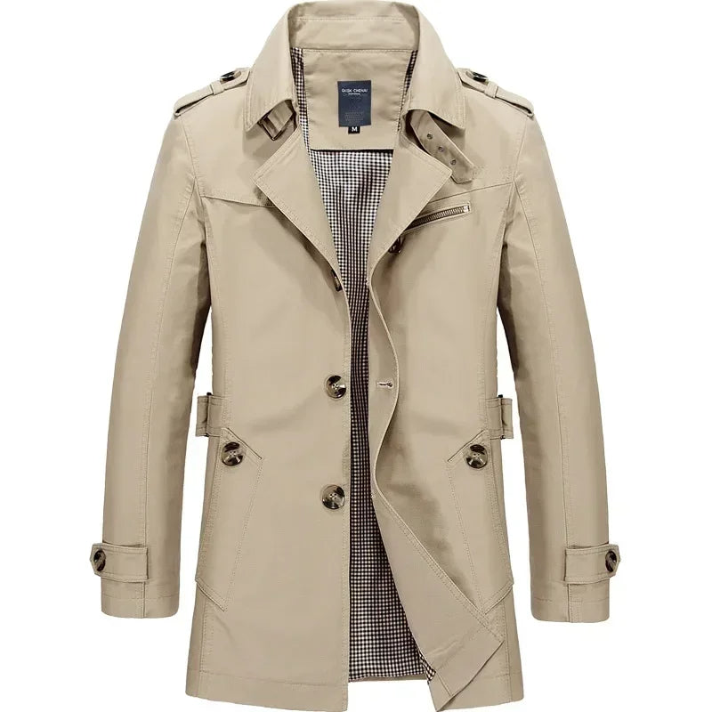 Classic Business Windbreaker Jacket for Men