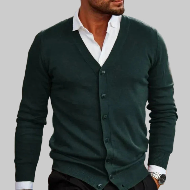 Cotton Men's Cardigan in Casual Style