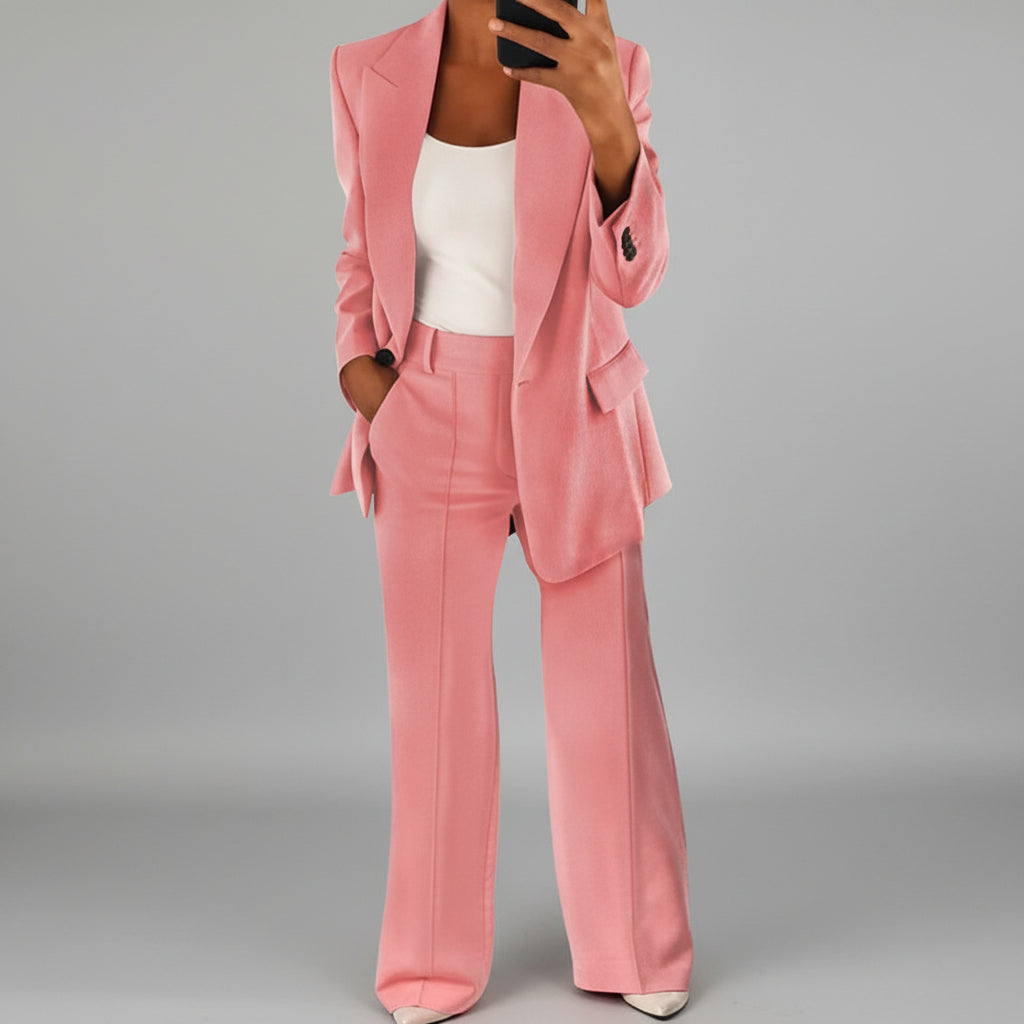 Women’s Pantsuit with Wide-Leg Trousers