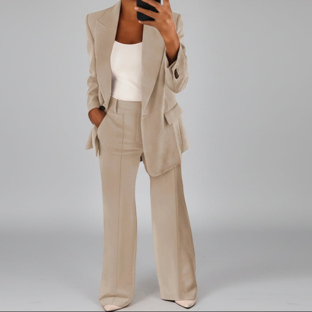 Women’s Pantsuit with Wide-Leg Trousers