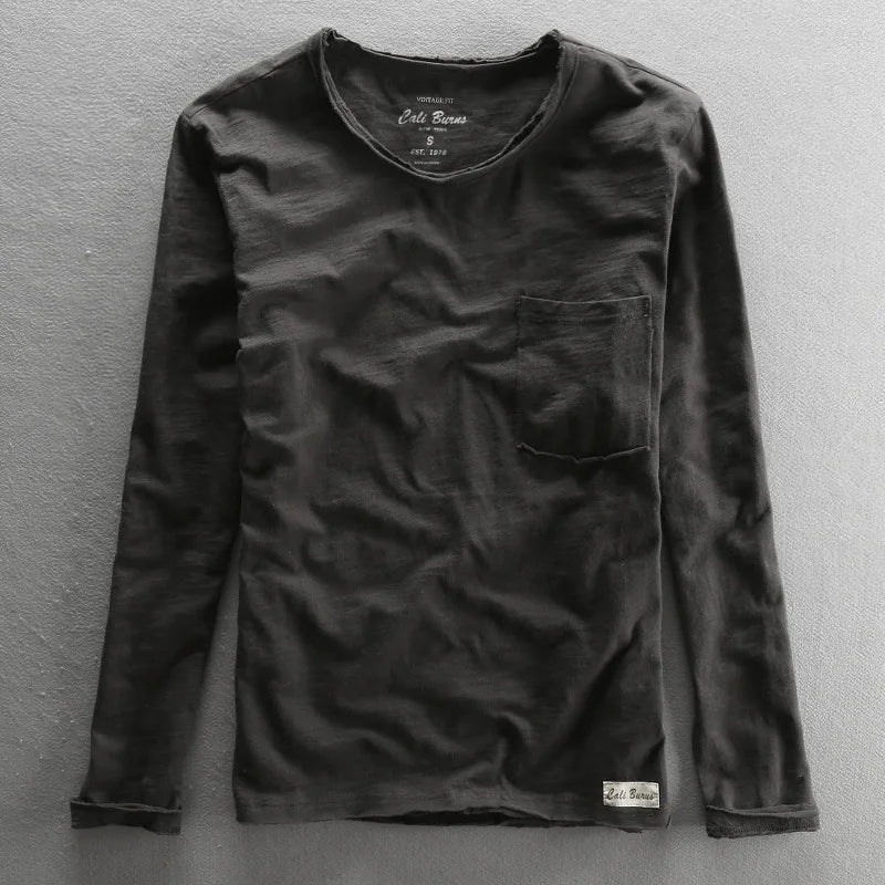 Vintage Cotton Long Sleeve Top for Women