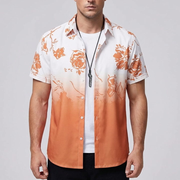 3D Flower Print Hawaiian Shirt for Men