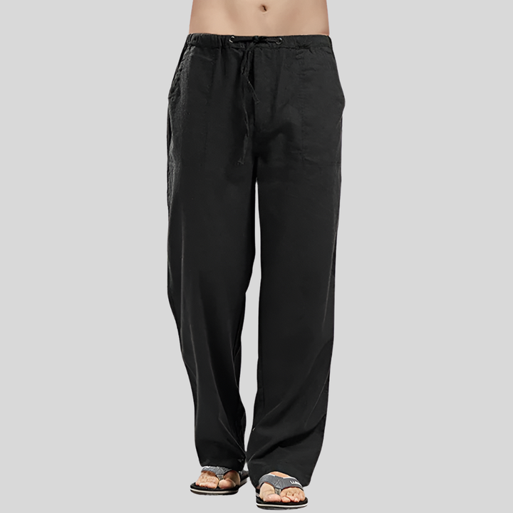 Breathable Linen Men's Pants with Oversized Fit