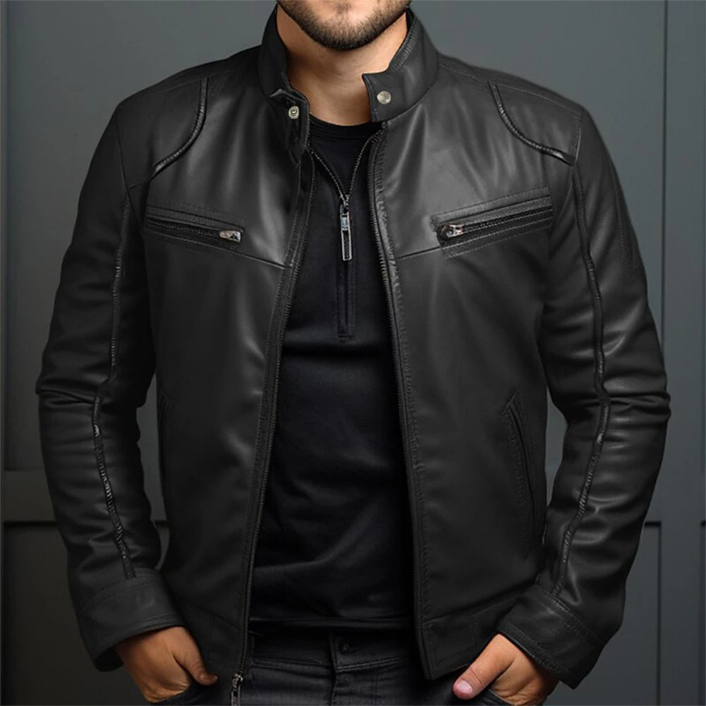 Stylish Retro Motorcycle Jacket for Men