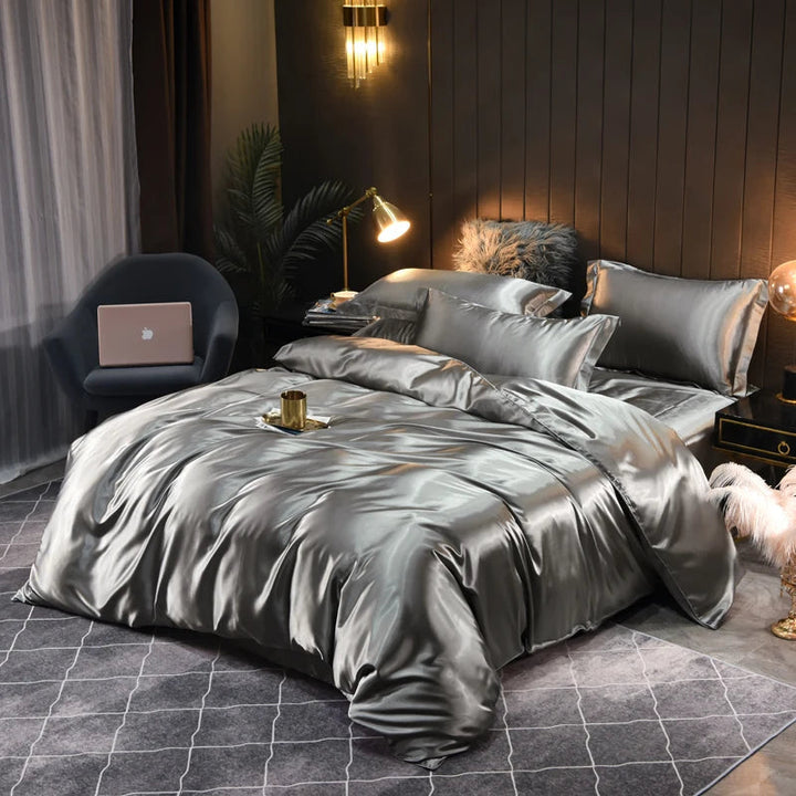 Silky Satin Bedding Set Indulge in Luxurious Comfort