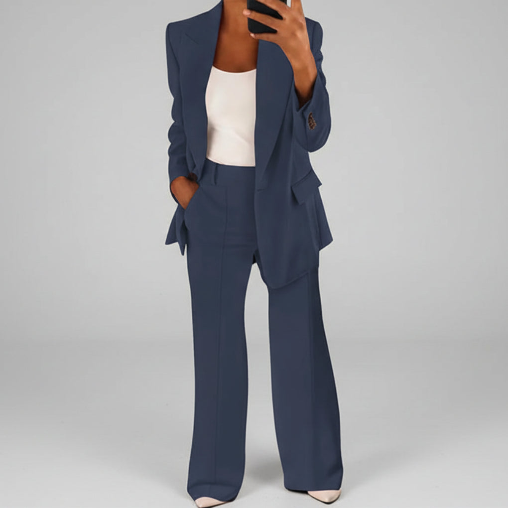Women’s Pantsuit with Wide-Leg Trousers