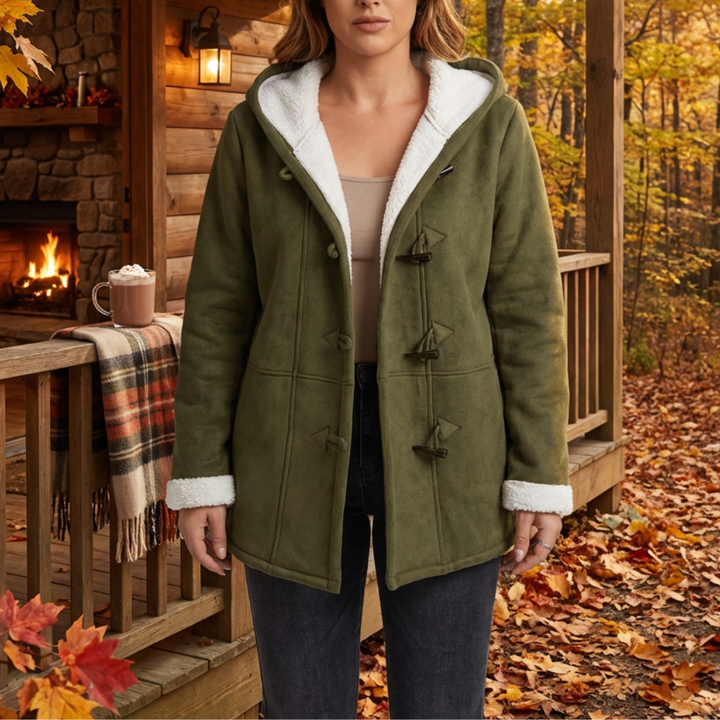 Hooded Toggle-Front Women's Coat