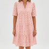 Openwork Knit Tiered Summer Dress