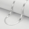 Flat Blade Chain Silver Necklace