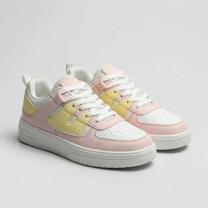 Bloompace - Color-Block Low-Top Lace-Up Sneaker