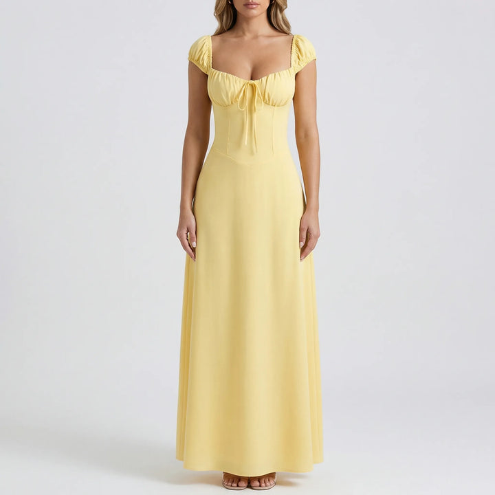 Blossara - Empire Waist Flowy Maxi Dress
