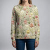 Floral Print Relaxed Knit Sweater for Women