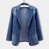 Urban Edge Denim Blazer with Classic Fit