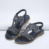 Embellished Open-Toe Boho Flat Sandal for Women