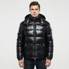 Glossy Quilted Hooded Puffer Jacket