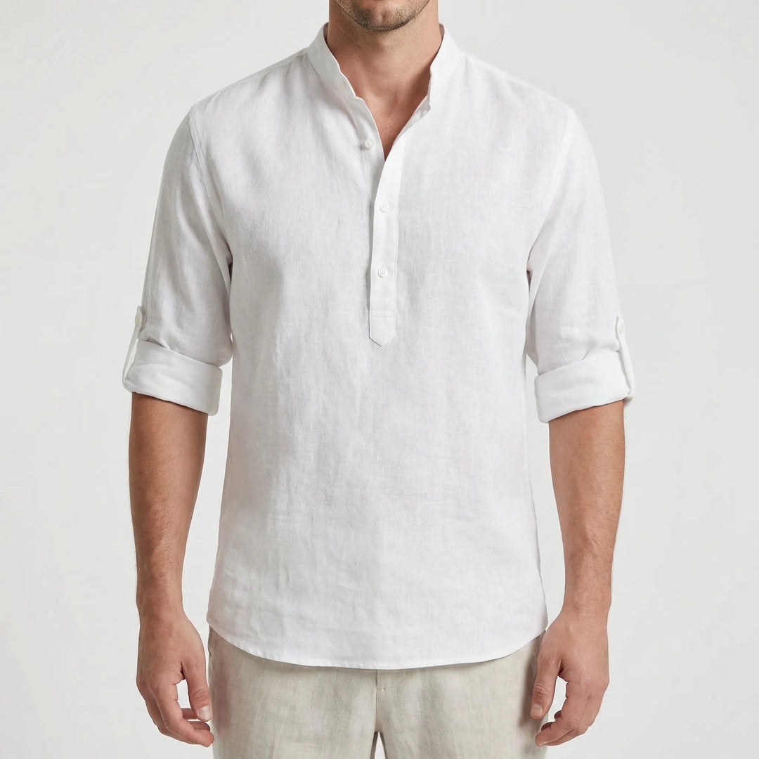 Brezzlo - Long-Sleeve Casual Henley Shirt