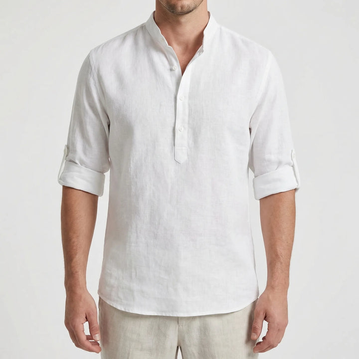Brezzlo - Long-Sleeve Casual Henley Shirt