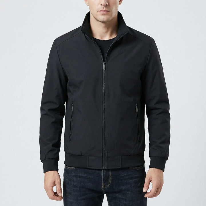 Brezzon - Stand Collar Windbreaker Jacket For Men