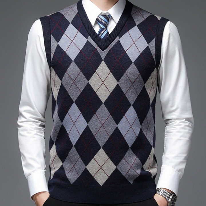 Sleeveless V-Neck Sweater for Men
