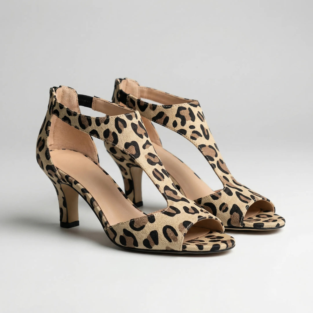 Caletti - Peep-Toe Heeled Sandal With Cutout Detail