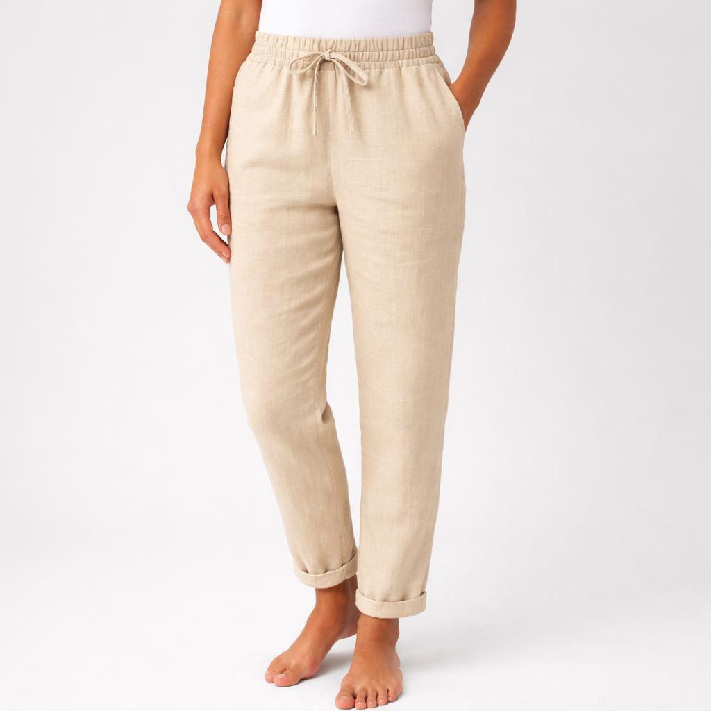 Effortless Elegance Linen-Blend Trousers for Women