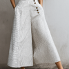 Striped Lightweight High Waist Wide Leg Trousers for Women