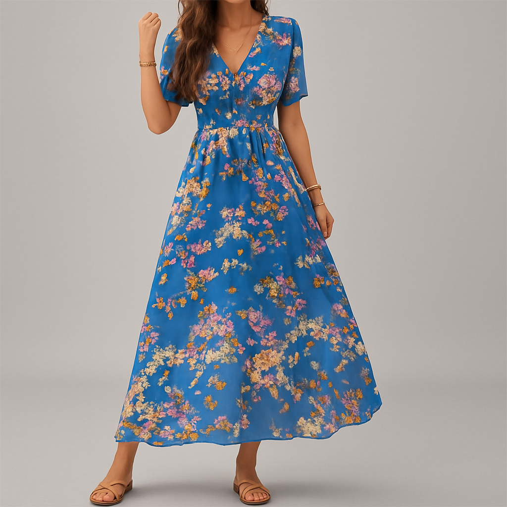Floral Print Midi Dress for Women