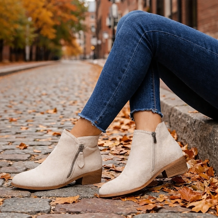 Low Block Heel Ankle Boot